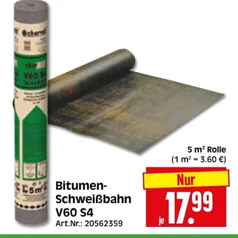 Herkules Baumarkt Bitumen-Schweißbahn V60 S4 Angebot