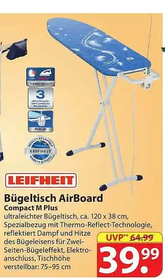 Famila Nord Ost Leifheit Bügeltisch Airboard Angebot