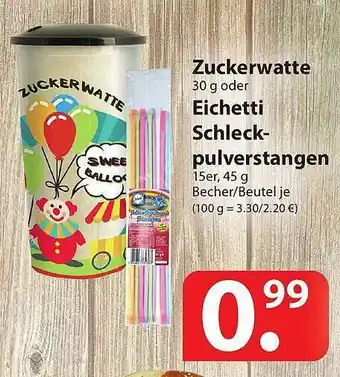 Famila Nord Ost Zuckerwatte Oder Eichetti Schleckpulverstangen Angebot