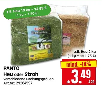 Herkules Baumarkt PANTO Heu oder Stroh 2kg Angebot