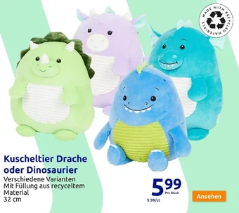 Action Kuscheltier Drache oder Dinosaurier Angebot