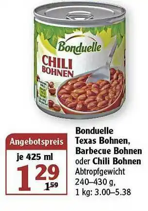 Globus Bonduelle Texas Bohnen Barbecue Bohnen Oder Chili Bohnen Angebot