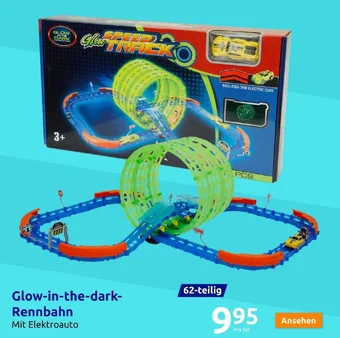 Action Glow-in-the-dark-Rennbahn 62-teilig Angebot