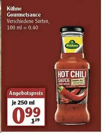 Globus Kühne Gourmetsauce Angebot