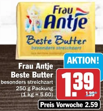 Hit Frau Antje Beste Butter 250 g Packung Angebot