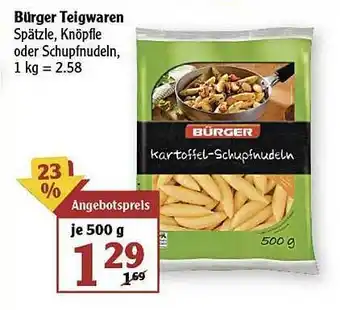 Globus Bürger Teigwaren Angebot