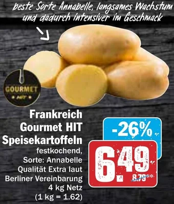 Hit Frankreich Gourmet HIT Speisekartoffeln 4 kg Netz Angebot