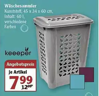 Globus Wäschesammler Keeeper Angebot