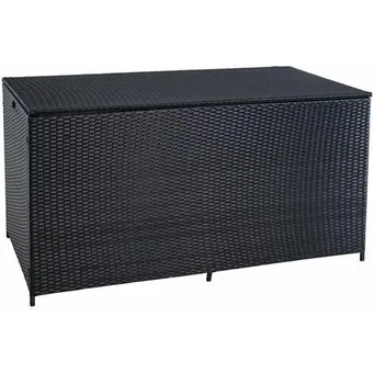 ManoMano Auflagenbox poly rattan xxl kissenbox gartenbox box aufbewahrungsbox schwarz Angebot