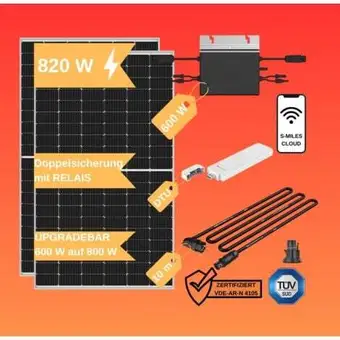 ManoMano Balkonkraftwerk 820 w / 600 w solar solaranlage photovoltaik pv wechselrichter 0% nach §12 abs. 3 ustg Angebot