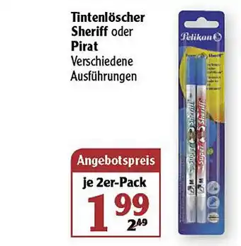 Globus Tintenlöscher Sherifff Oder Pirat Angebot