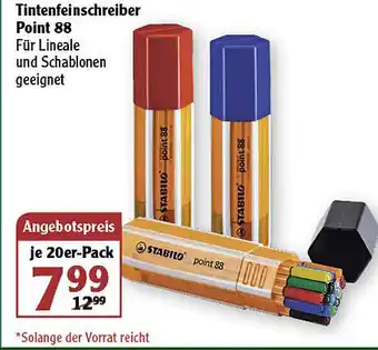 Globus Tintenfeischreiber Point 88 Angebot