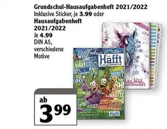 Globus Grundschul-hausaufgabenheft 2021 2022 Oder Hausfgabenheft 2021 2022 Angebot