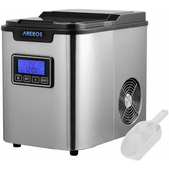 ManoMano Arebos eiswürfelmaschine edehlstahl 2,2l lcd eiswürfelbereiter icemaker 12kg/24h Angebot