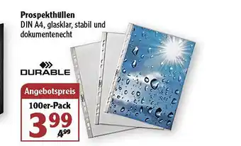 Globus Prospekthüllen Durable Angebot