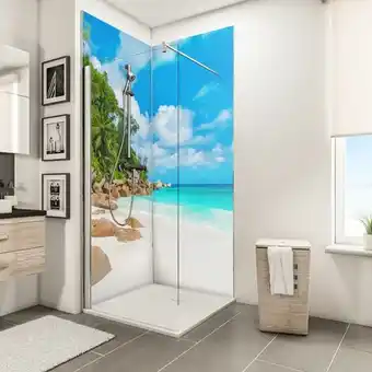 ManoMano Schulte duschrückwand set über eck, bucht seychellen, 2 x 90x210 cm, wandverkleidung, aluminiumverbundplatte, fugenloser flie Angebot