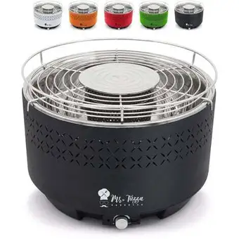 ManoMano Rauchfreier tischgrill bbq holzkohlegrill mit ventilator für balkon galeras schwarz Angebot