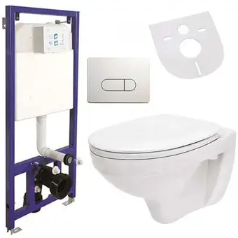 ManoMano Hänge wand wc toilette mit spülkasten / vorwandelement inkl. betätigungsplatte Angebot