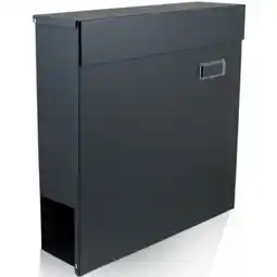 ManoMano Briefkasten dunkel grau wandbriefkasten postkasten mailbox mit zeitungsfach Angebot