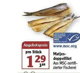 Globus Matjes-doppelfilet Angebot