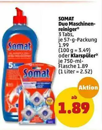 PENNY Somat Duo Maschinen Reinigef Oder Klarspüler Angebot