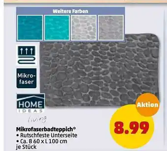 PENNY Home Ideas Living Mikrofaserbadteppich Angebot