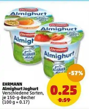 PENNY Ehrmann Almighurt Joghurt Angebot