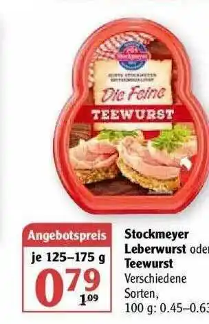 Globus Stockemeyer Leberwurst Oder Teewurst Angebot