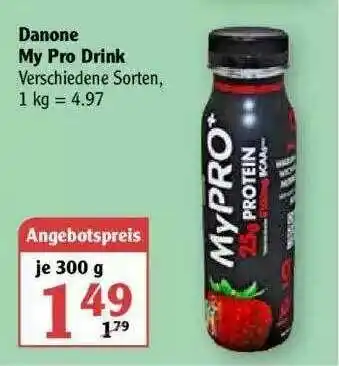 Globus Danone My Pro Drink Angebot