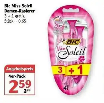 Globus Bic Miss Soleil Damen-rasierer Angebot