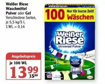 Globus Weißer Riese Waschmittel Pulver Oder Gel Angebot