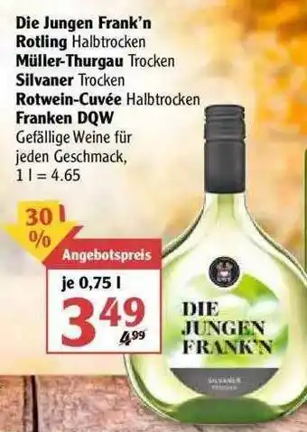 Globus Die Jungen Frank'n Rotling Müller-thurgau Silvaner Rotwein-cuveé Franken Dqw Angebot