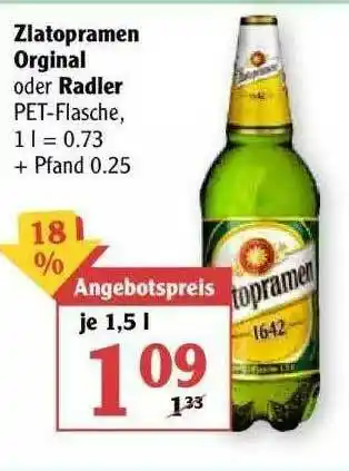 Globus Zlatopramen Original Oder Radler Angebot