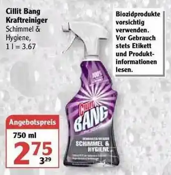 Globus Cilligt Bang Kraftreiniger Angebot