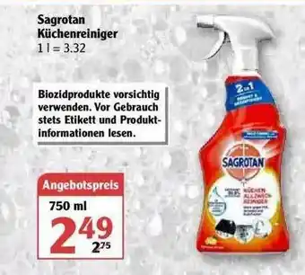 Globus Sagrotan Küchenreiniger Angebot