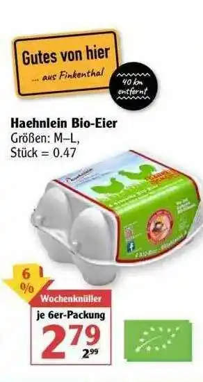 Globus Haehnlein Bio-eier Angebot