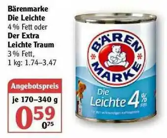 Globus Bärenmarke Die Leichte Oder Der Extra Leichte Traum Angebot