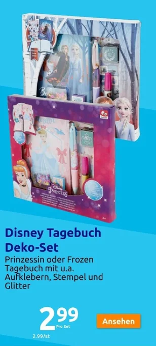 Action Disney Tagebuch Deko-Set Angebot