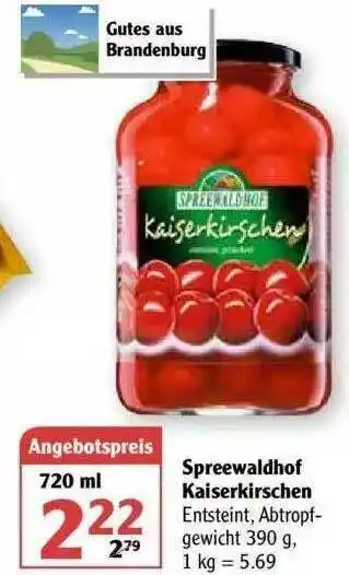 Globus Spreewaldhof Kaiserkirschen Angebot