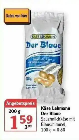 Globus Käse Lehmann Der Blaue Angebot