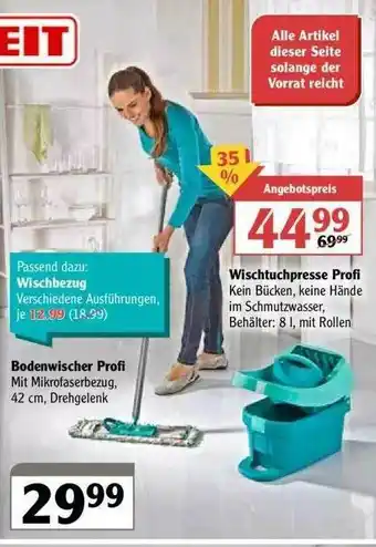 Globus Leifheit Bodenwischer Oder Wischtuchpresse Profi Angebot