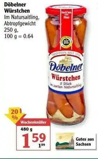 Globus Döbelner Würstchen Angebot