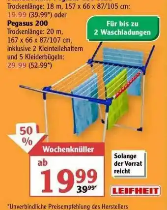 Globus Pegasus 200 Leifheit Angebot