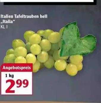 Globus Italien Tafeltrauben Hell „italia” Angebot