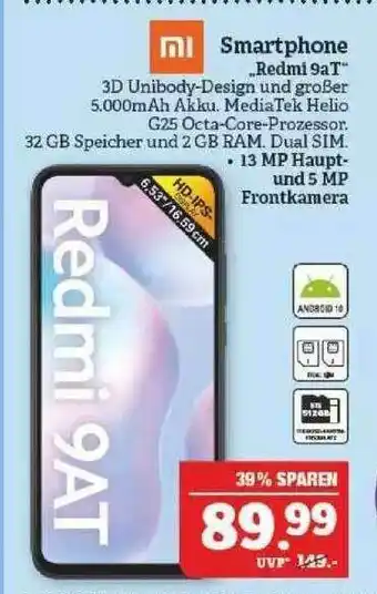 Marktkauf Xiaomi Smartphone Redmi 9at Angebot