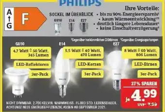 Marktkauf Led-reflektoren Gu10 Oder Led-kerzen E14 Oder Led-birnen E27 Angebot