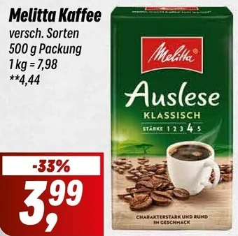 Simmel Melitta Kaffee 500 g Packung Angebot