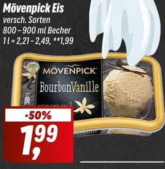 Simmel Mövenpick Eis 800-900 ml Becher Angebot