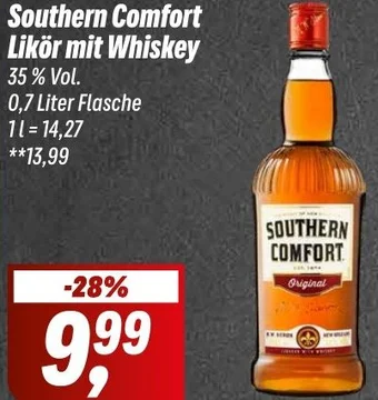 Simmel Southern Comfort Likör mit Whiskey 0,7 Liter Flasche Angebot