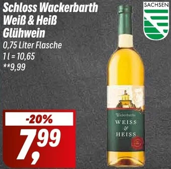 Simmel Schloss Wackerbarth Weiß & Heiß Glühwein 0,75 Liter Flasche Angebot